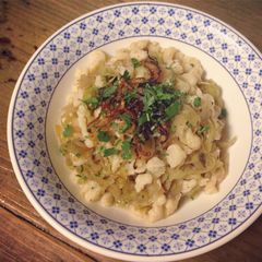 Sauerkraut Spätzle A picture of Sauerkraut Spätzle.