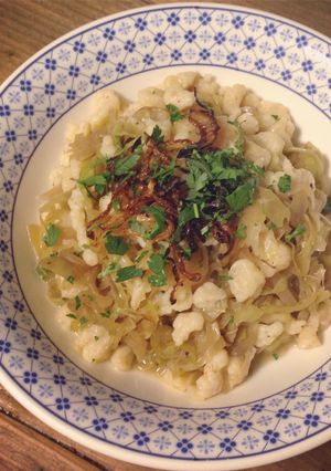 A picture of Sauerkraut Spätzle.