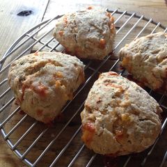 A picture of Dill and Cheese Scones (eggless).