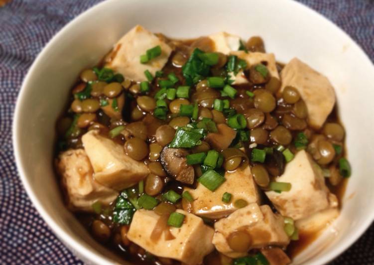 Spicy Vegan Lentil Mabo Tofu