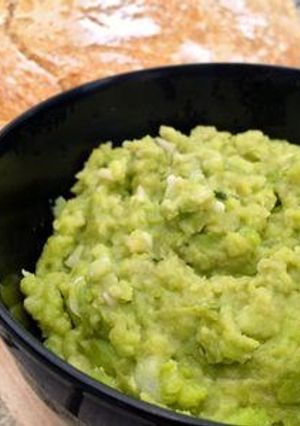 A picture of Fava Bean Paste with Rosemary and Garlic.