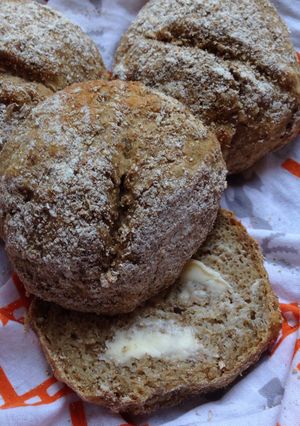 A picture of Potato Bread Rolls with Rye Flour.
