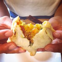 A picture of Baked Butternut Squash Samosas.