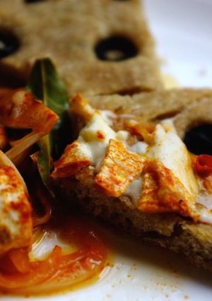 A picture of Nakládaný Hermelín - Spicy Marinated Camembert.