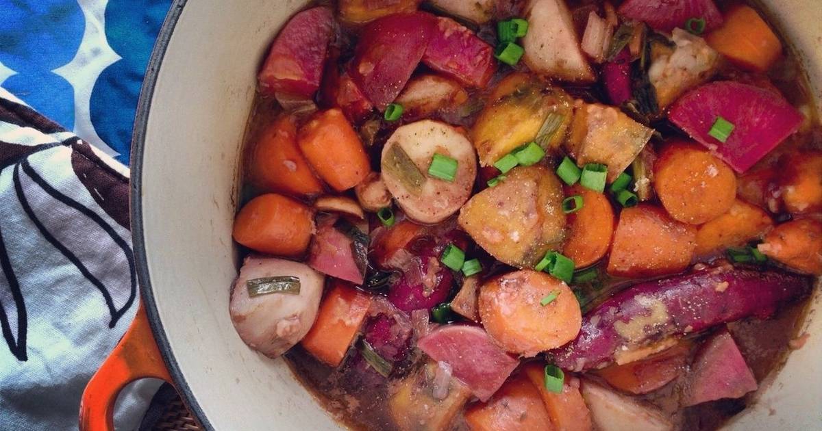 Root Vegetable Stew with Red Wine (Vegan) Recipe by Felice - Cookpad