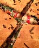 Goat Cheese and Veggie Stuffed Pizza 