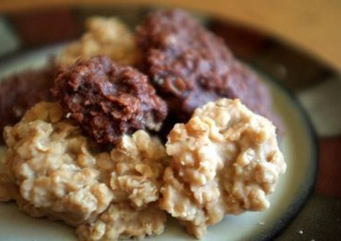 Peanut Butter and Chocolate No Bake Cookies