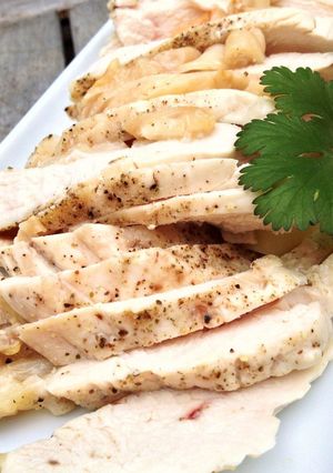 A picture of Perfectly Moist and Juicy Steamed Chicken Breast.