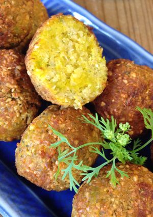 A picture of Butternut Squash Falafel .
