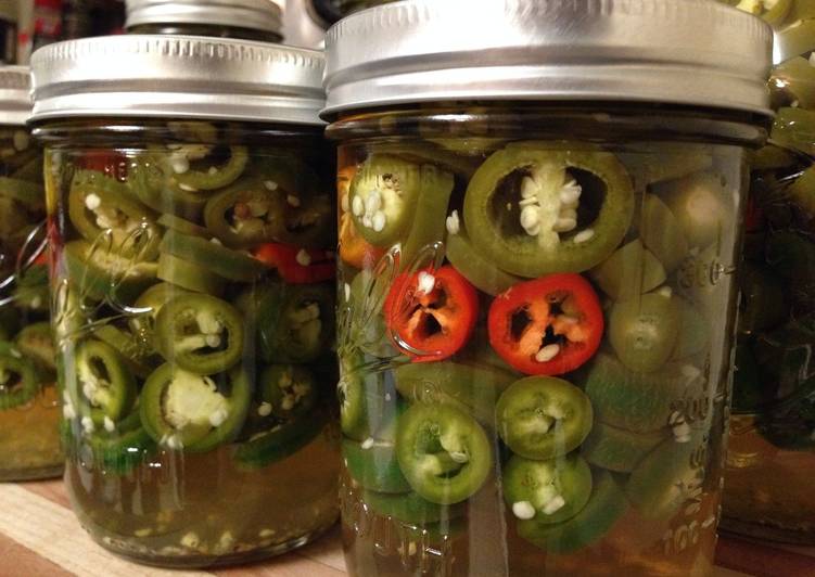 Steps to Cook Favorite Super Spicy Pickled Jalapeños