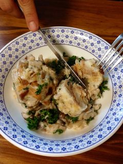 A picture of Semmelknödel (German Bread Dumplings).