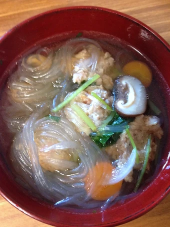 Easy Way Prepare Thai Vermicelli Soup with Pork &amp; Shrimp Meatballs the So Delicious You can take Joss in your mouth