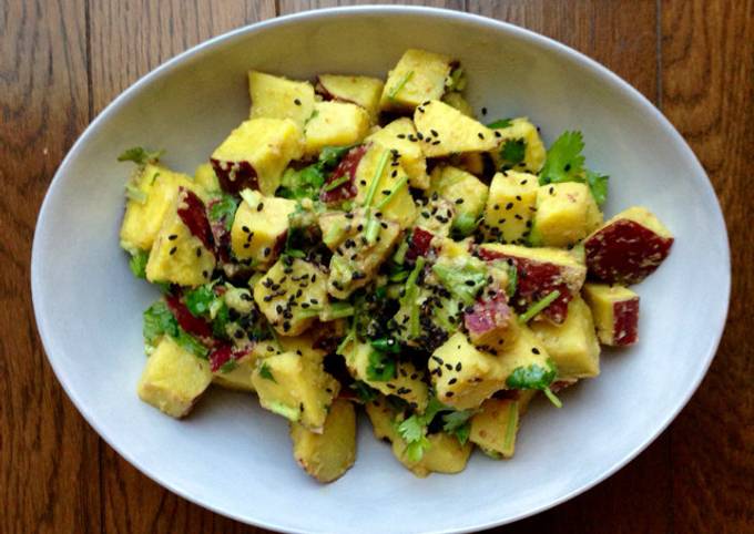 Easiest Way to Cook Yummy Sweet Potato Salad with Mustard Dressing