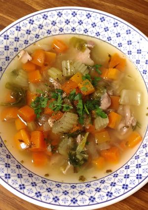 A picture of Simple Chicken Vegetable Soup.