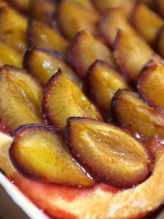 A picture of Pflaumenkuchen / Zwetschgendatschi: German Plum Cake.