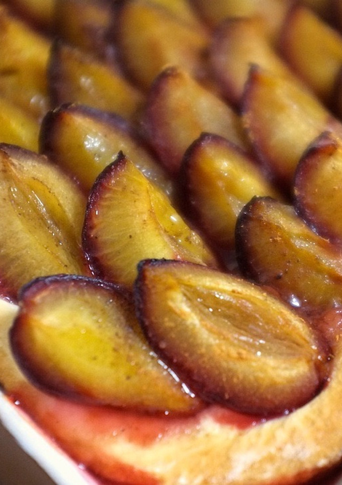 A picture of Pflaumenkuchen / Zwetschgendatschi: German Plum Cake.