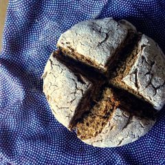 A picture of Mini Rye Flour Soda Bread with Molasses.