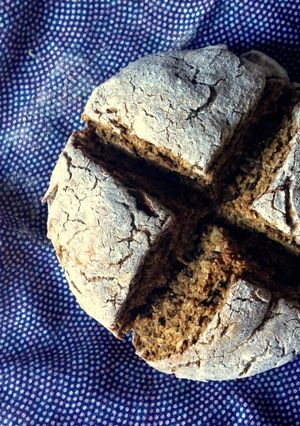 A picture of Mini Rye Flour Soda Bread with Molasses.