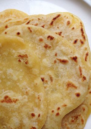 A picture of Homemade Corn Flour Tortillas .