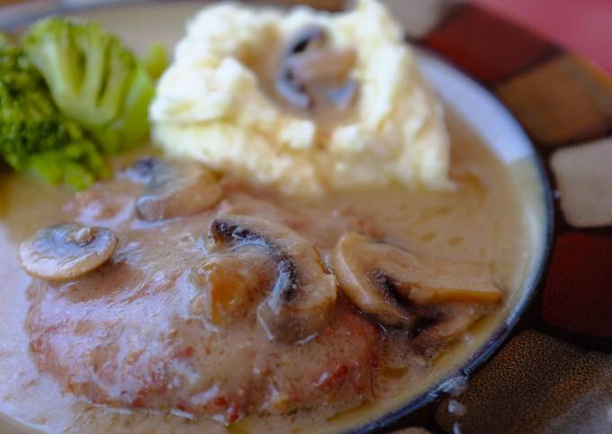 Baked Steaks in Mushroom Gravy