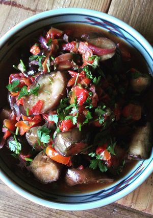 A picture of Chunky Eggplant and Black Olive Tapenade .