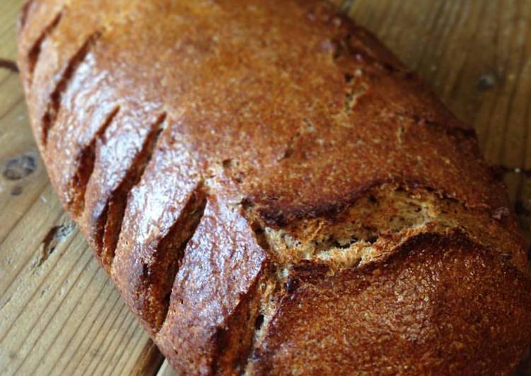 Recipe of Favorite Sourdough Dreierbrot (Rye, Spelt &amp; Wheat Bread)