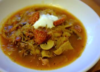 Easiest Way to Prepare Appetizing Kapustnica Slovakian Sauerkraut  Sausage Soup