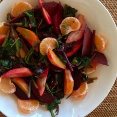 A picture of Beet Salad with Orange Vinaigrette.