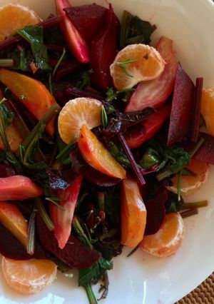 A picture of Beet Salad with Orange Vinaigrette.