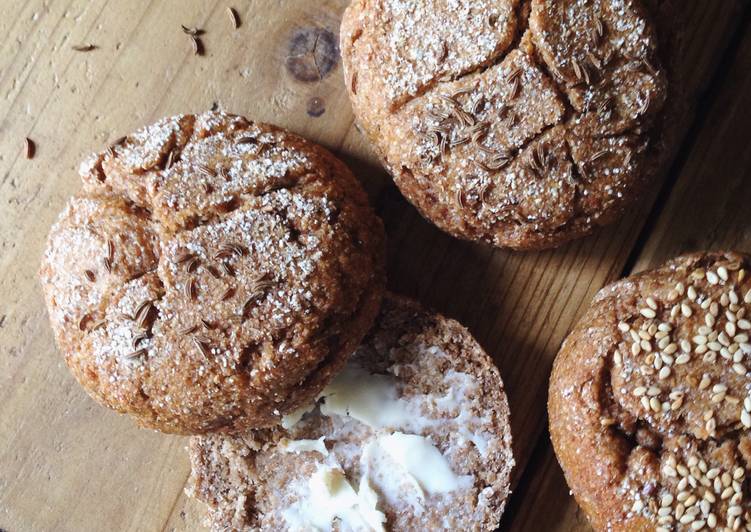 Easiest Way to Prepare Super Quick Homemade 100% Whole Grain Rye Sourdough Brötchen (German Rye Rolls)