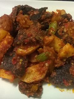Foto resep Dendeng Balado kentang petai