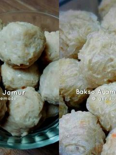 Foto resep Bakso Ayam Homemade (Jamur dan Soun Wortel)