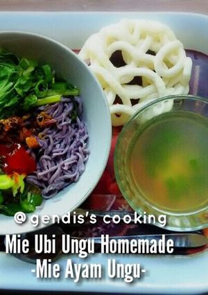 Foto resep Homemade Purple Noodle - Mie Ayam Ungu by Gendis