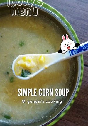 Foto resep Simple Corn Soup by Gendis