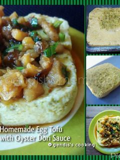 Foto resep Homemade Vegetable Egg Tofu with Oyster Dori Sauce by Gendis