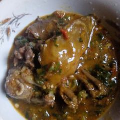 A picture of Ogbono and okro soup.