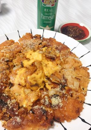 รูปของ 치즈베이킨김치전พิซซ่ากิมจิ