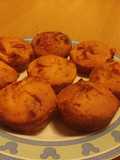 Muffin alla zucca, salsiccia e mozzarella