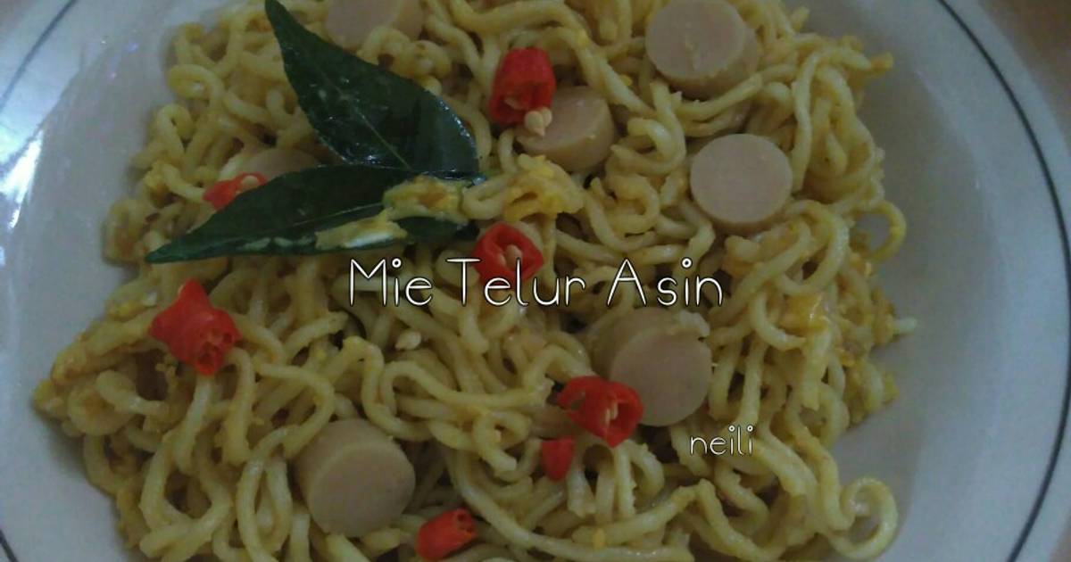 Resep Mie Telur Asin Oleh Neili Cookpad