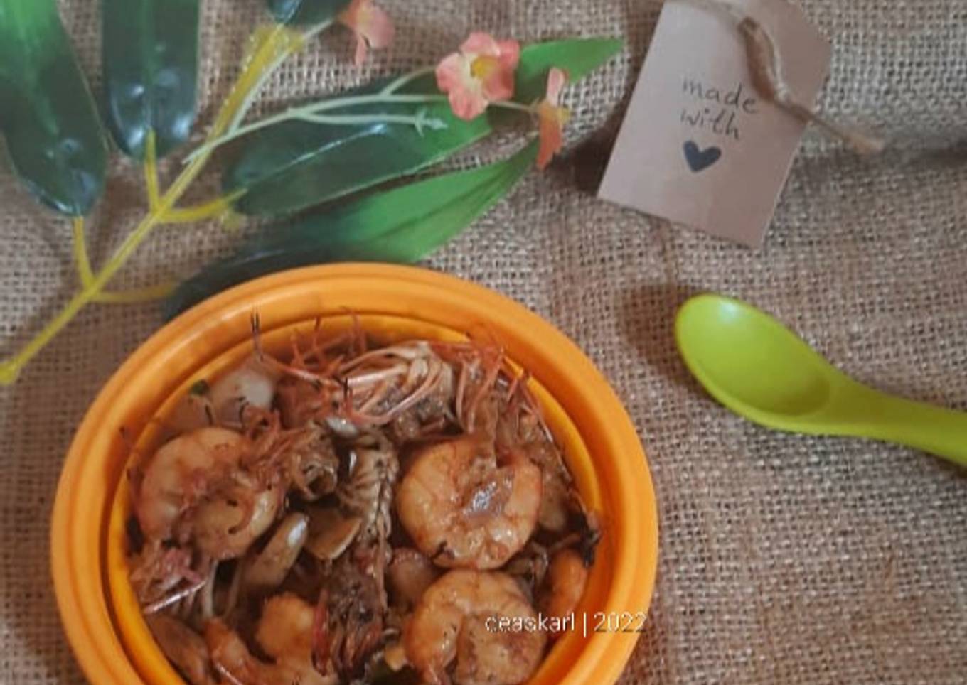 Udang masak rempah sederhana