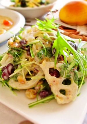 A picture of Japanese-Style or Western-Style? Lotus Root and Bean Deli-Style Salad.
