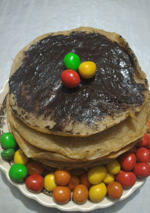 Foto resep pancake coklat