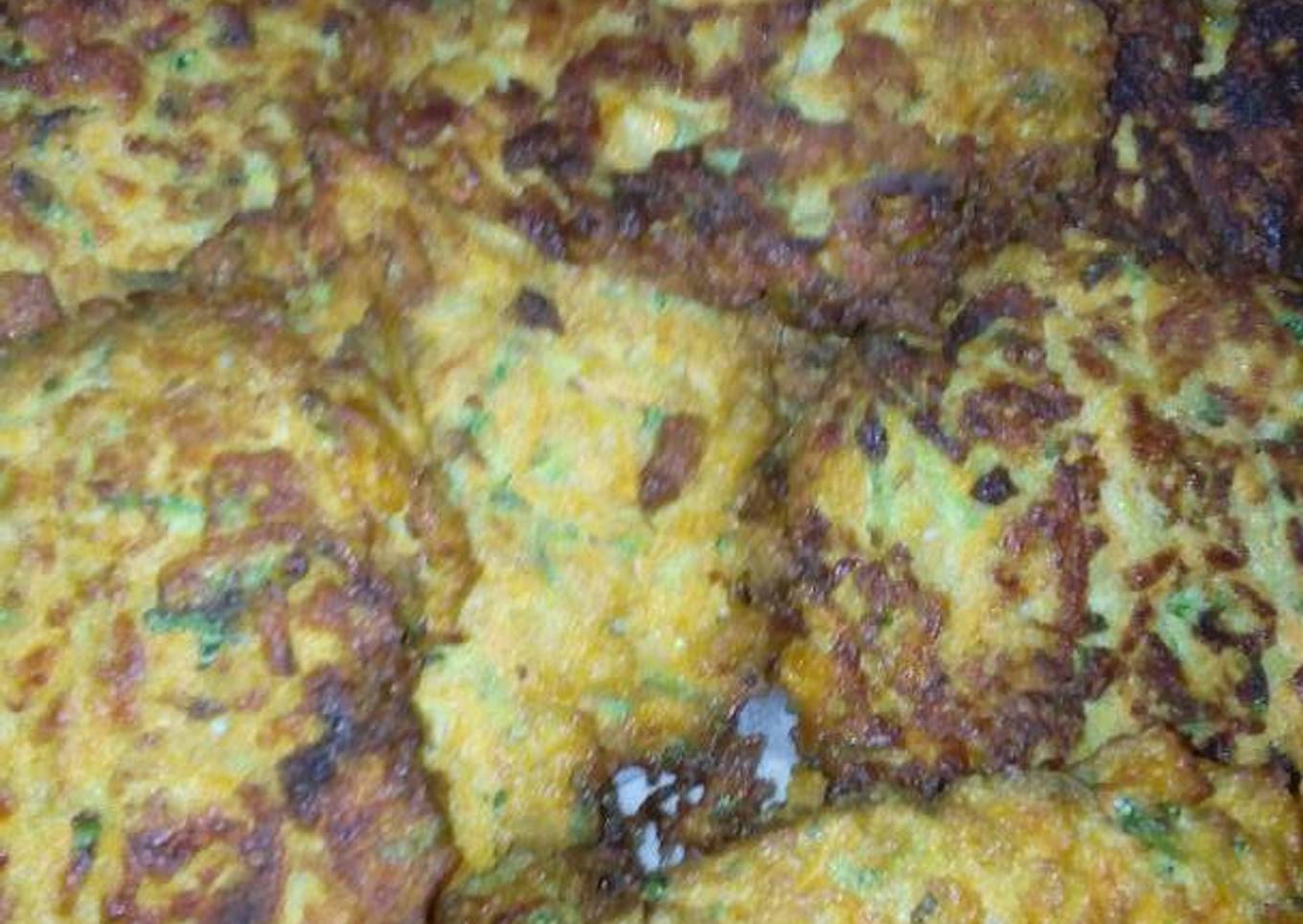 TORTITAS DE ZANAHORIA C/ CALABAZA y CAMARÓN
