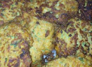 Una foto de TORTITAS DE ZANAHORIA C/ CALABAZA y CAMARÓN
