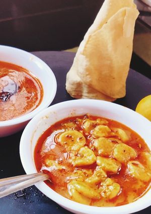A picture of Dal dhokli.