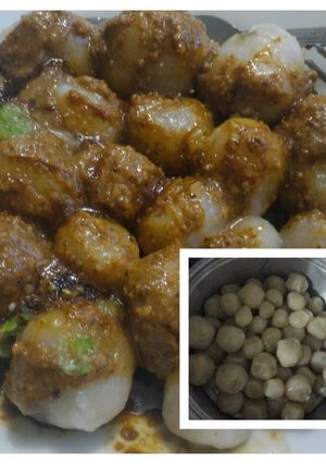 Foto resep Cilok isi ayam bumbu kacang