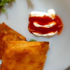 A picture of Chicken cheese patties.