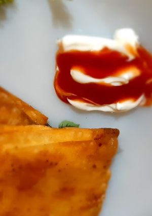 A picture of Chicken cheese patties.