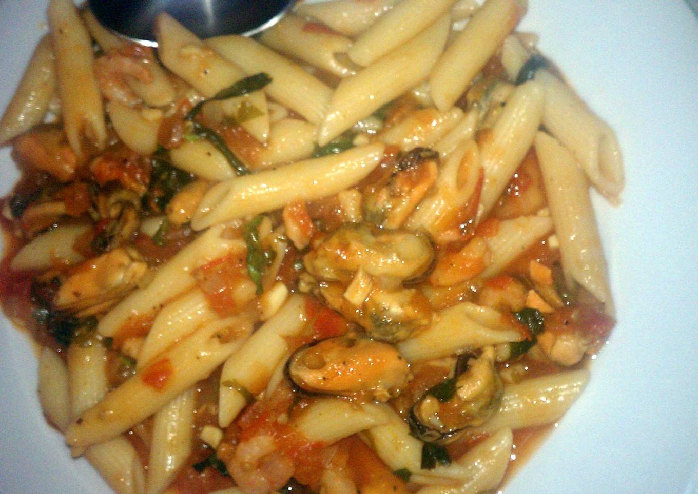 Seafood pasta in Vodka Sauce