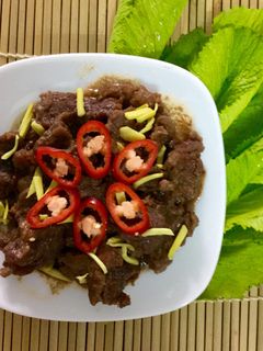 Hình của món Thịt bò kho gừng.